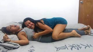 Nicole tickles her aunt's armpits and feet!