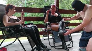 Mountain retreat part 10 - Andreea and BlackCat leather ignore