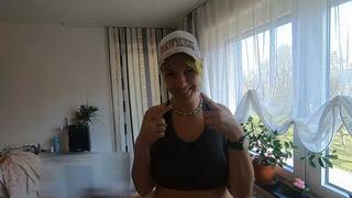 Blowjob in living room & cum in mouth and swallowing