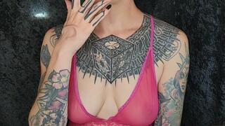 Smoking Lace Simply Enjoying a VS120 in Pink Lingerie