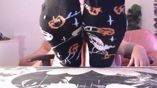Halloween Socks Teasing