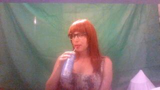 Topless SNEEZING with a red head milf