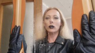 leather glove spitting jeans masturbation shirt fetish