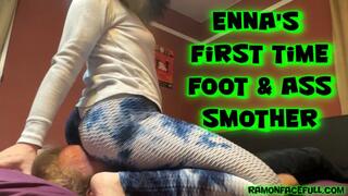 Enna's First Time Foot and Ass Smother!