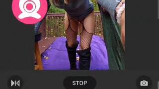 Ass eating from the back and face fucking her on live!!