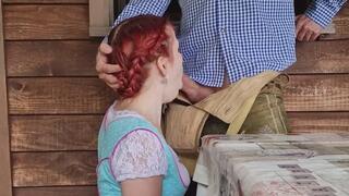 Horny mouth fuck in the mountains