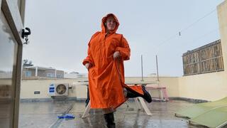 Raincoat and Rainboots Outdoor [4k]