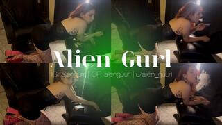 Bent over while Smoking a Cork Lucky Strike | Alien Girl
