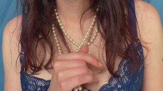 Pearl Necklace JOI with Bonus Oil