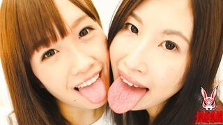Intense Lesbian Kiss with Intertwined Saliva Yua Hidaka Ai Kayama