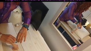 40-10 Crossdresser Dildo Anal Sex Fucking Machine Bondage