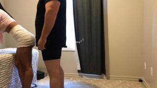 Aaliyah ballbusting in white shorts C4S-2