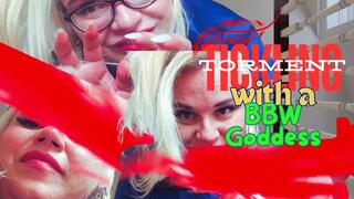 Feather tickling torment with BBW Goddess Curvy