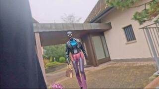 Latex Shopping: Butt Plug and Piercings in Public Transparent Jeans Remastered