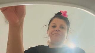 My slave is in the toilet and devours my farts