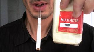 Smoking Multifilter red 100s with glass holder 140924