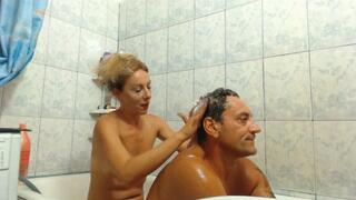 hair wash hair job gloryhole handjob whipcream