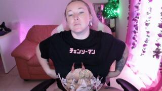 Lift up my t-short and tease you with my breast