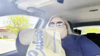 Sutffing Myself with Culver's in the Car