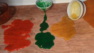Fifi spills melted gummies into puddles of different colors then gets completely stuck in the mess *new*