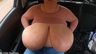 Maja meeets Alice Part 165 - Alice shows her Translucent Shirts on a Car Ride (Clip No 2436 - mp4 version)