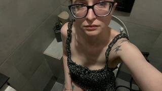 Emma took the camera and went to the toilet, POV video - part 41