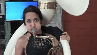 Freya Tries Out the Sousaphone (MP4 - 1080p)