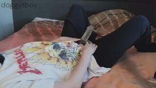 Trans boy fucking a fleshlight