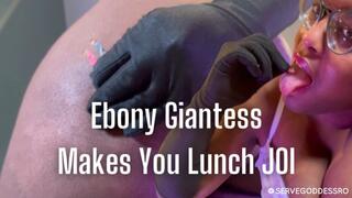 EBONY GIANTESS MAKES YOU LUNCH JOI - Royal Ro femdom pov vore tease masturbation encouragement hd mp4 1080p