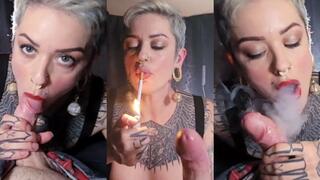 Smoking Lace's First Smoky POV Blowjob - Debuting Macy Star