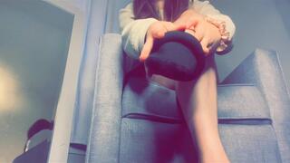 Sultry Thigh High Sock Removal