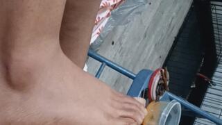 Dime Relaxed Ticklish Footjob