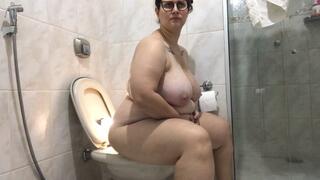 Another day of Alexyah's bathroom routine