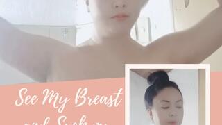 See my Breast and Suck my Nipples - Custom - Smoking 2 White Cigarettes - Audible - Close Up