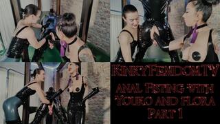 Double Anal Fisting Lesbian Cuckold ft Mistress Youko Miss Flora - Part 1