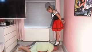 German Girl Oktoberfest Head Trampling