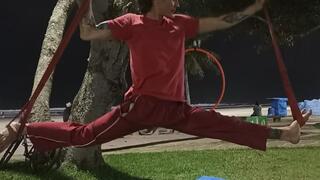 Taking a bath after workout