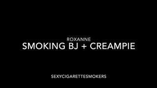 AMATEUR GETS CREAMPIE WHILE SMOKING A CIGARETTE