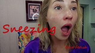 Sneezing while doing make up