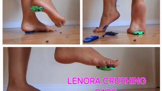 Lenora Barefeet CRUSHING TOYS CARS - Gigantess Feet