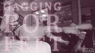 Cleaning Mistress' Dirty Feet & Gagging on Them