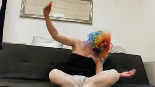 Pegging Queen | Degradation of cheap yoga bitch