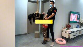 When Ol got home, what was waiting for her was a rope and the thief's cock