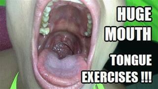 MOUTH FETISH 240324AKSAR3 SARAI HUGE MOUTH MAKING TONGUE EXERCISES + FREE SHOW (LOW DEF VERSION)