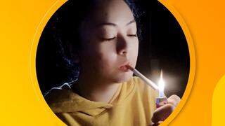 My New Smoking Style Double Snap Vs 2 - No Audio - Close Up - Smoking Cork Cigarette