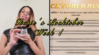 Rosie's Locktober Week 1- Ebony Femdom Goddess Rosie Reed Locktober Chastity Month Long Challenge- standard definition