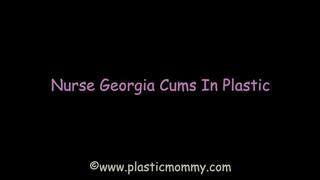 Nurse Georgia Cums In Plastic