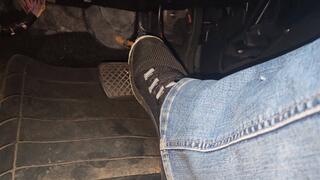 Driving in barefoot Merrill Sneakers