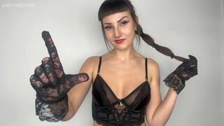 SPH in lace gloves