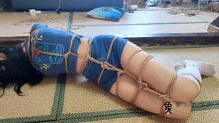 EMshibari zero blue shirt rope bondage part2